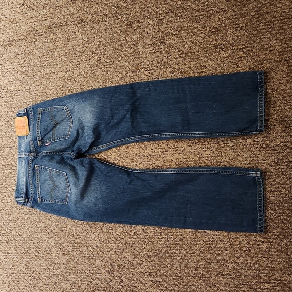 2 Pairs Men's Levi Straight Jeans Size 27x27 Color Darkwash - Picture 8 of 10